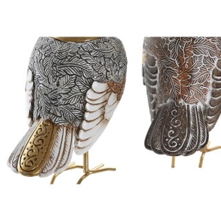 Figurka Dekoracyjna DKD Home Decor Beżowy Biały Żywica Vták Nowoczesny (12,5 x 7 x 16 cm) (2 Sztuk)