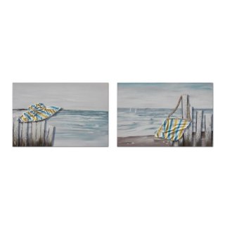 Płótno DKD Home Decor Płótno Drewno MDF 90 x 2,5 x 60 cm
