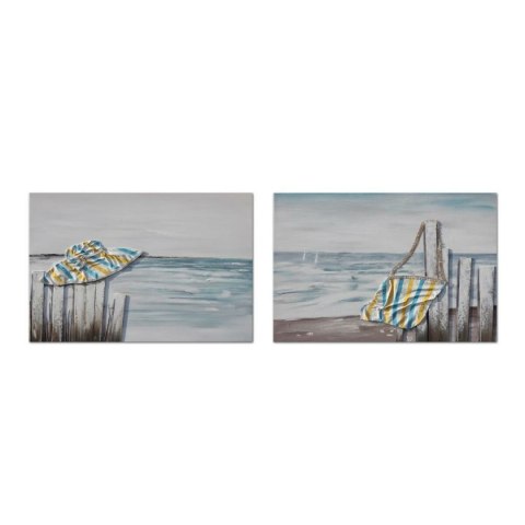 Płótno DKD Home Decor Płótno Drewno MDF 90 x 2,5 x 60 cm