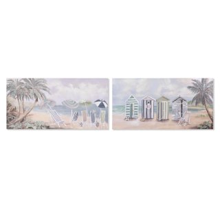 Płótno Home ESPRIT Płótno Drewno MDF 120 x 3 x 60 cm Plaża