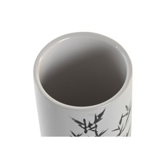Stojak na szczoteczki do zębów DKD Home Decor Biały Czarny Drewno kauczukowe Kamionka 7,6 x 7,6 x 11 cm (12 Sztuk)