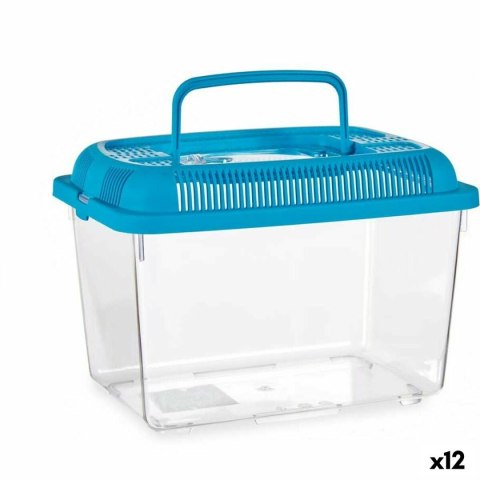 Akwarium Mascow Niebieski Plastikowy 3 L 17 x 16 x 24 cm Z uchwytem Średni (12 Sztuk)