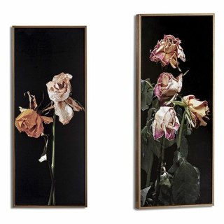Obraz Gift Decor Czarny Złoto Złoty Płyta Kvety 21,2 x 2 x 51,2 cm 21,2 x 51,2 x 2 cm
