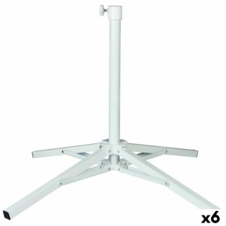 Podstawa pod parasol Aktive Biały Metal 65 x 60,5 x 65 cm (6 Sztuk)