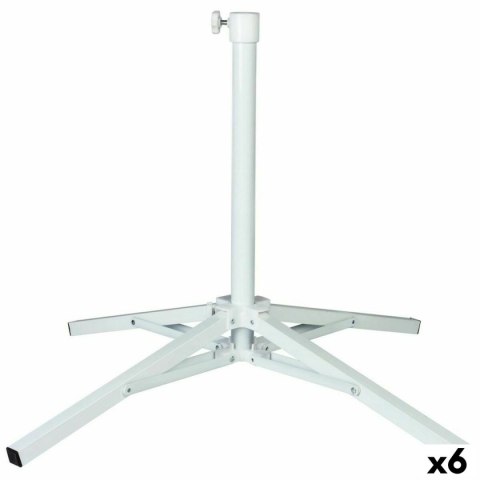 Podstawa pod parasol Aktive Biały Metal 65 x 60,5 x 65 cm (6 Sztuk)
