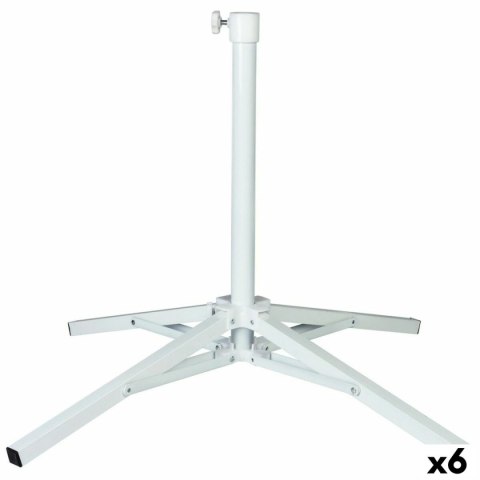 Podstawa pod parasol Aktive Biały Metal 65 x 60,5 x 65 cm (6 Sztuk)