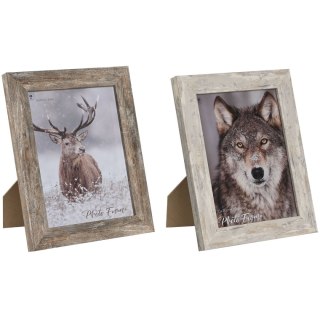 Ramka na Zdjęcia Home ESPRIT Biały Naturalny Szkło polistyrenu Skandynawski 19,5 x 2 x 24,5 cm (2 Sztuk)