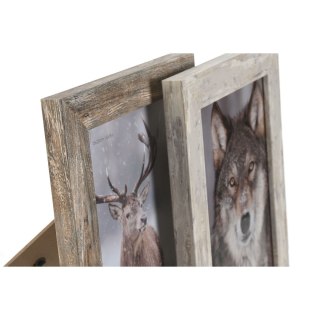 Ramka na Zdjęcia Home ESPRIT Biały Naturalny Szkło polistyrenu Skandynawski 19,5 x 2 x 24,5 cm (2 Sztuk)