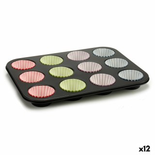 Forma na Muffiny Kinvara Niebieski Czarny Czerwony Kolor Zielony Fioletowy Wielokolorowy 7 x 7 x 3 cm 35 x 3 x 26,5 cm Blacha do