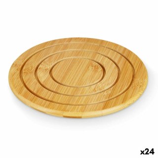 Podkładki na stół Kinvara Naturalny Bambus Okrągły 19 x 1 x 19 cm (24 Sztuk)