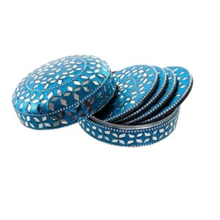 Podstawki DKD Home Decor Aluminium Drewno MDF (3 pcs)