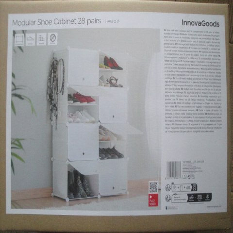 Przenośny modułowy stojak na buty InnovaGoods Biały - 36 par