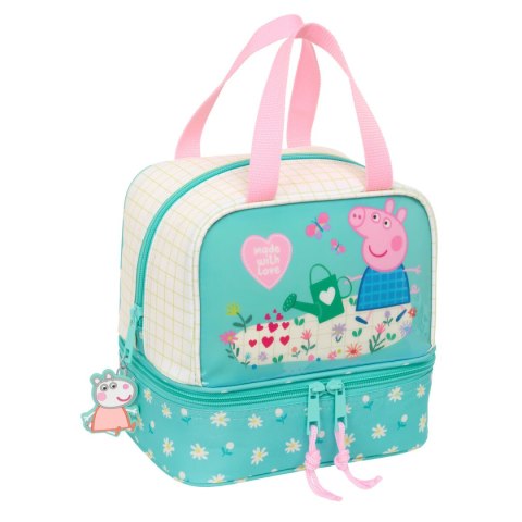 Pudełko na drugie śniadanie Peppa Pig Pretty flowers Żółty Mięta 20 x 20 x 15 cm