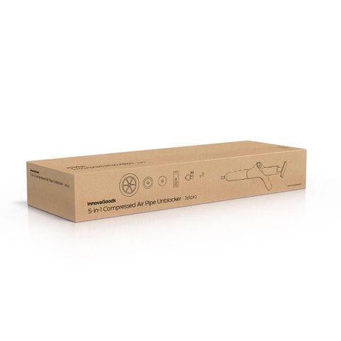 Wysokociśnieniowy przepychacz powietrzny z akcesoriami i manometrem 5 w 1 Jetpro InnovaGoods