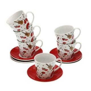 Zestaw filiżanek do kawy Versa Porcelana (6 Części)