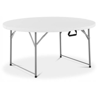 Marbueno Stół Składany Żywica Biały D.122x74 cm Catering, Plaża i Kemping 10530