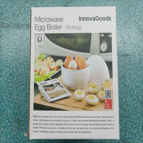 Urządzenie do Gotowania Jajek w Mikrofalówce z Przepisami Boilegg InnovaGoods