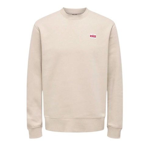 Bluza bez kaptura Męska Only & Sons Onsdawson Reg Crew Vd Biały - M