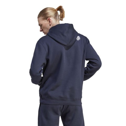 Bluza z kapturem Męska Adidas Bl Fl Hd Q3 Fl Granatowy