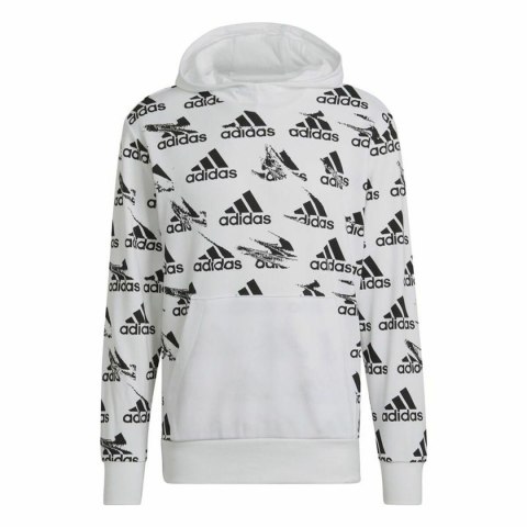 Bluza z kapturem Męska Adidas Essentials Brandlove Biały - XS