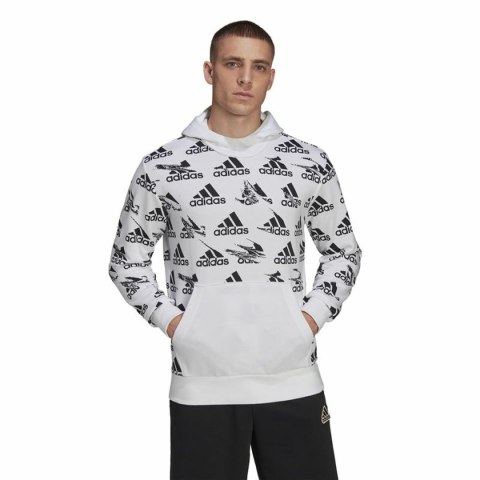 Bluza z kapturem Męska Adidas Essentials Brandlove Biały - XS
