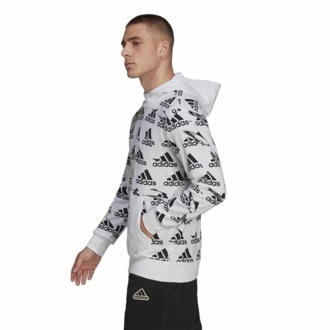 Bluza z kapturem Męska Adidas Essentials Brandlove Biały - XS