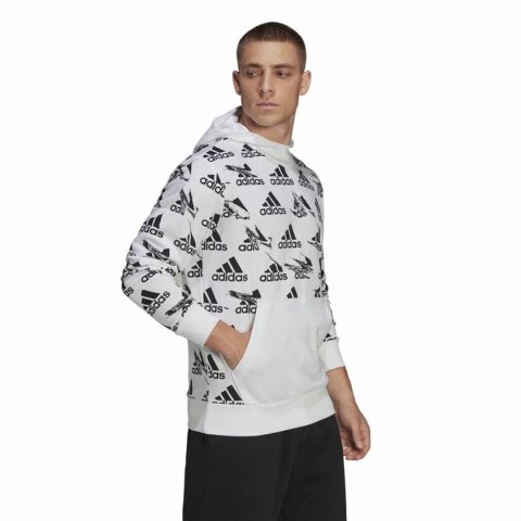 Bluza z kapturem Męska Adidas Essentials Brandlove Biały - XS