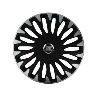 Kołpaki OMP OMPS07021412 Czarny Srebrzysty 14" (Odnowione C)