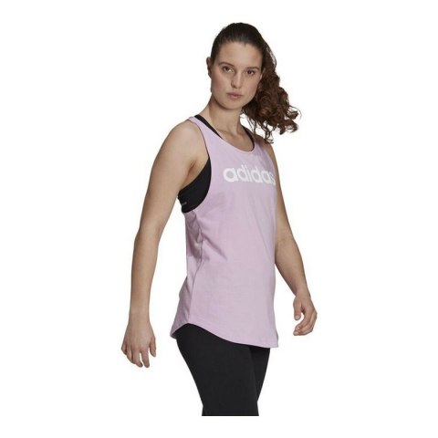 Koszulka na Ramiączkach Damska Adidas Essentials Logo Lawenda - XS