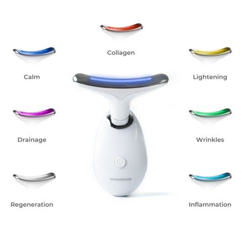 Elektryczny Ujędrniający Masażer do Twarzy i Szyi z LED, EMS i Ciepłem Selora InnovaGoods