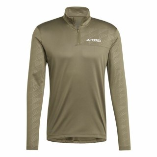 Bluza bez kaptura Męska Adidas Mt Half Zi Ls Brązowy - S