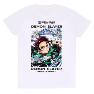 Koszulka z krótkim rękawem Demon Slayer Whirlpool Biały Unisex - L
