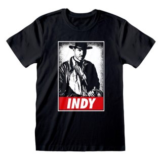 Koszulka z krótkim rękawem Indiana Jones Indy Czarny Unisex - S