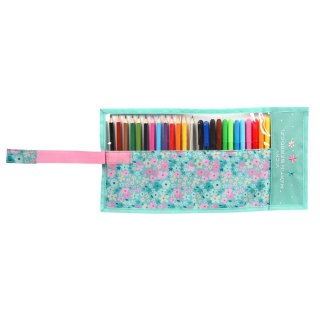 Etui szkolne z akcesoriami Vicky Martín Berrocal Mint paradise Mięta (27 Części) (7 x 20 x 7 cm)