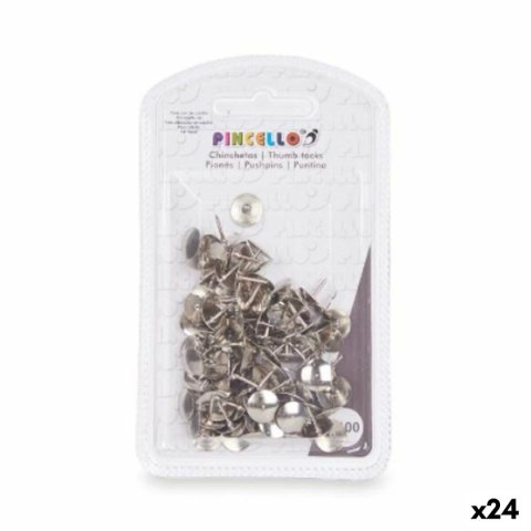Pinezki Pincello Srebrzysty Metal (24 Sztuk)