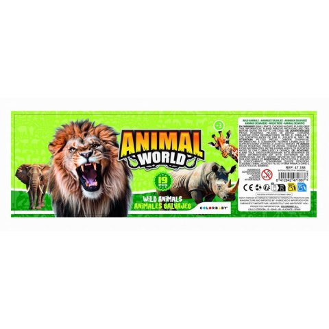 Figurek zwierzątek Colorbaby 19 Części Dżungla Plastikowy 14 x 6 x 5 cm (6 Sztuk)