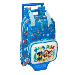 Torba szkolna z kółkami The Paw Patrol Pups rule Niebieski 20 x 28 x 8 cm