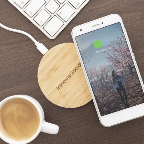 Bezprzewodowa Ładowarka Bambusowa Wirber InnovaGoods