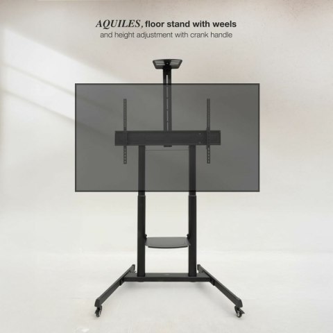 Stojak TV na podłogę z kółkami TooQ FS20406HM-B 60" 100" 120 kg 130 Kg (Odnowione A)