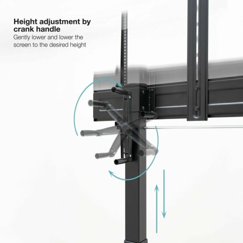 Stojak TV na podłogę z kółkami TooQ FS20406HM-B 60" 100" 120 kg 130 Kg (Odnowione A)