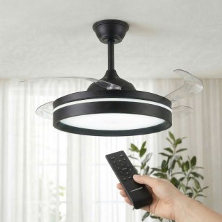 Wentylator sufitowy z oświetleniem LED, 4 chowanymi łopatkami i pilotem InnovaGoods